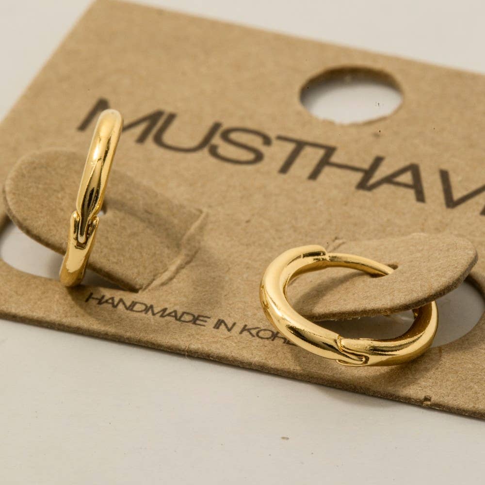 Fame Accessories - Wholesale Stud/Post Earrings - Mini Huggie Earrings3