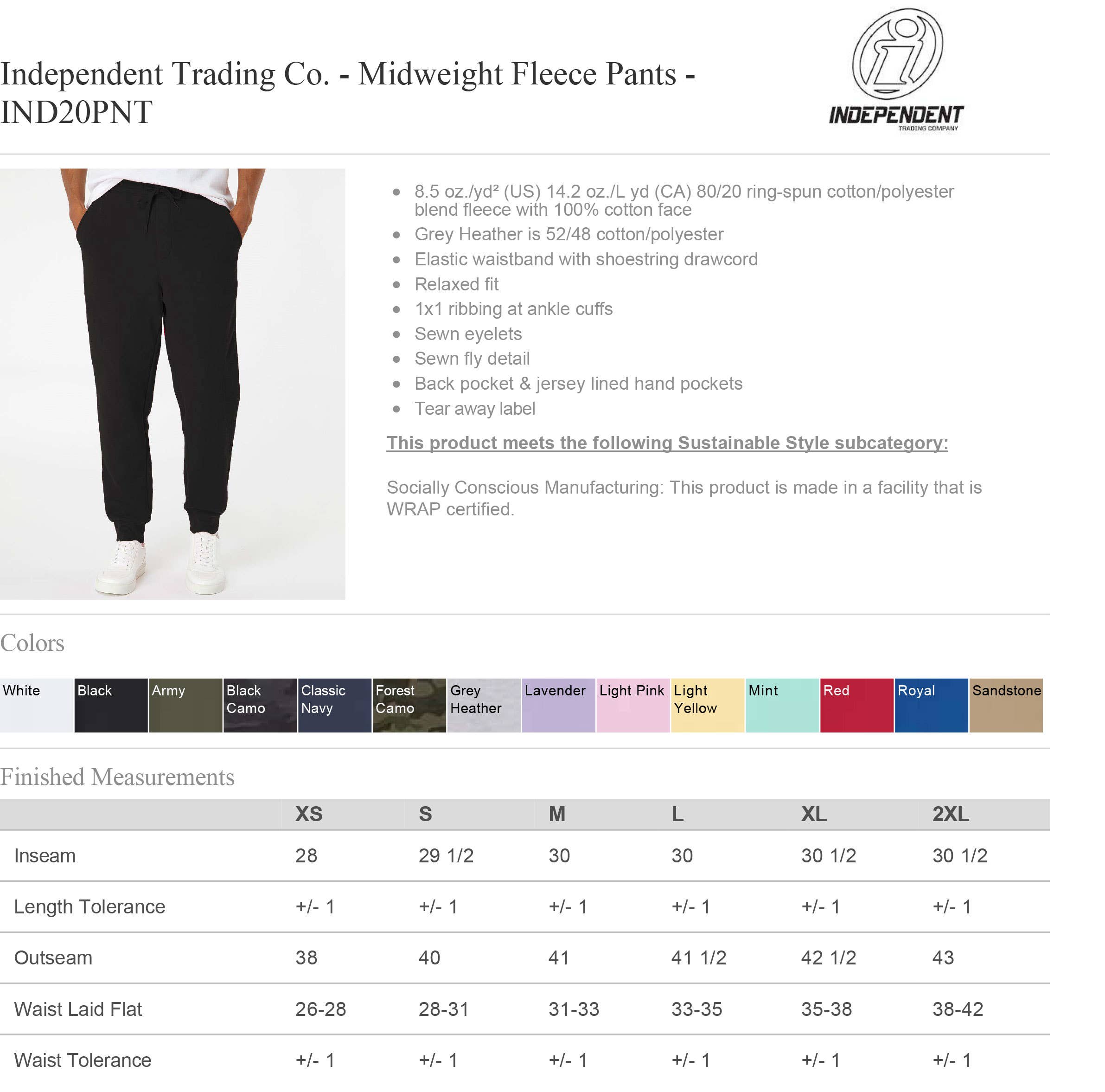 One Nine – Großhandel Trainings-/Jogginghose – Herren – Individuell bedruckte Jogginghose - Unabhängiger Slim Fit3