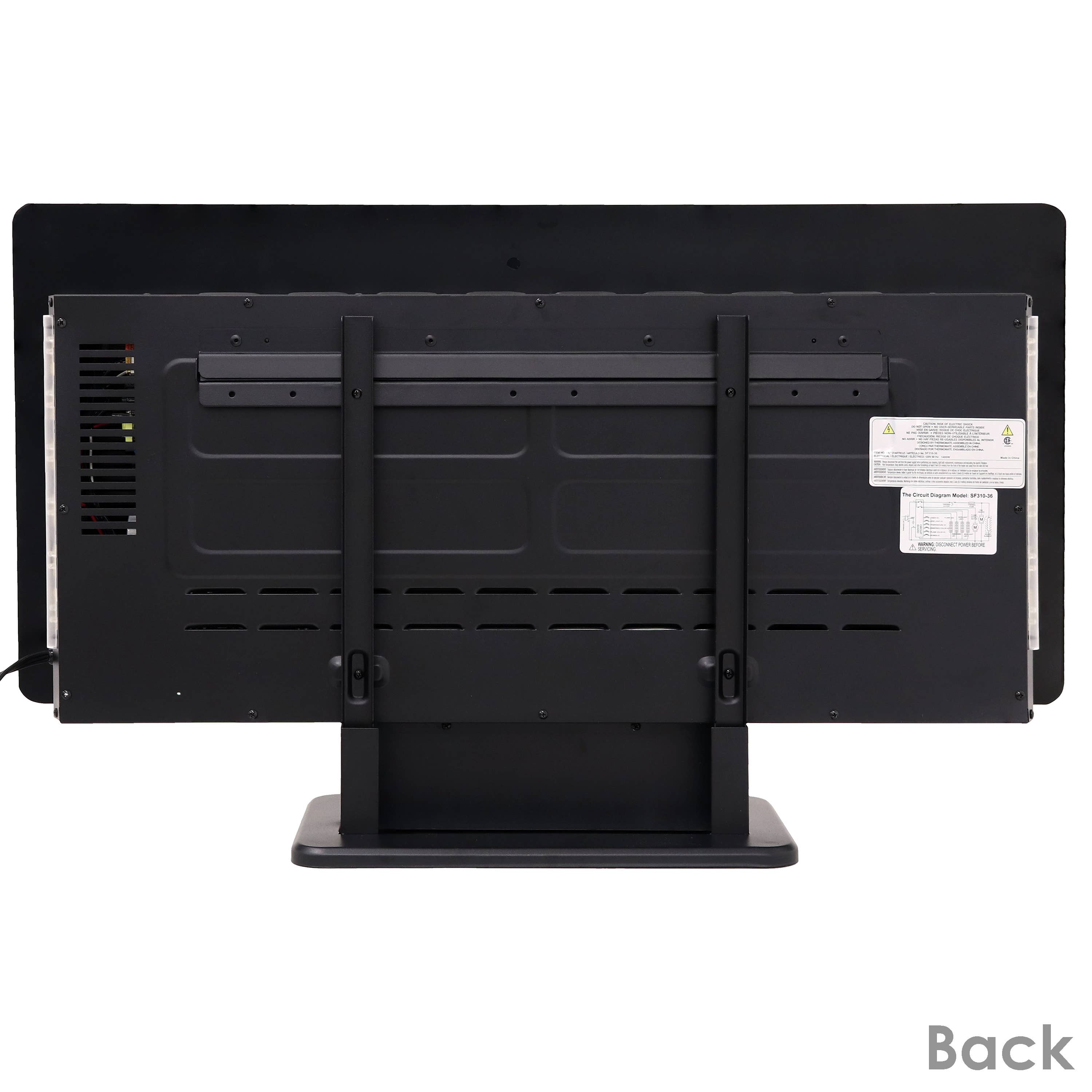 Sunnydaze Decor - Wholesale Fireplace Screen - 35.75 in Curved Face Wall or Freestanding Electric Fireplace11