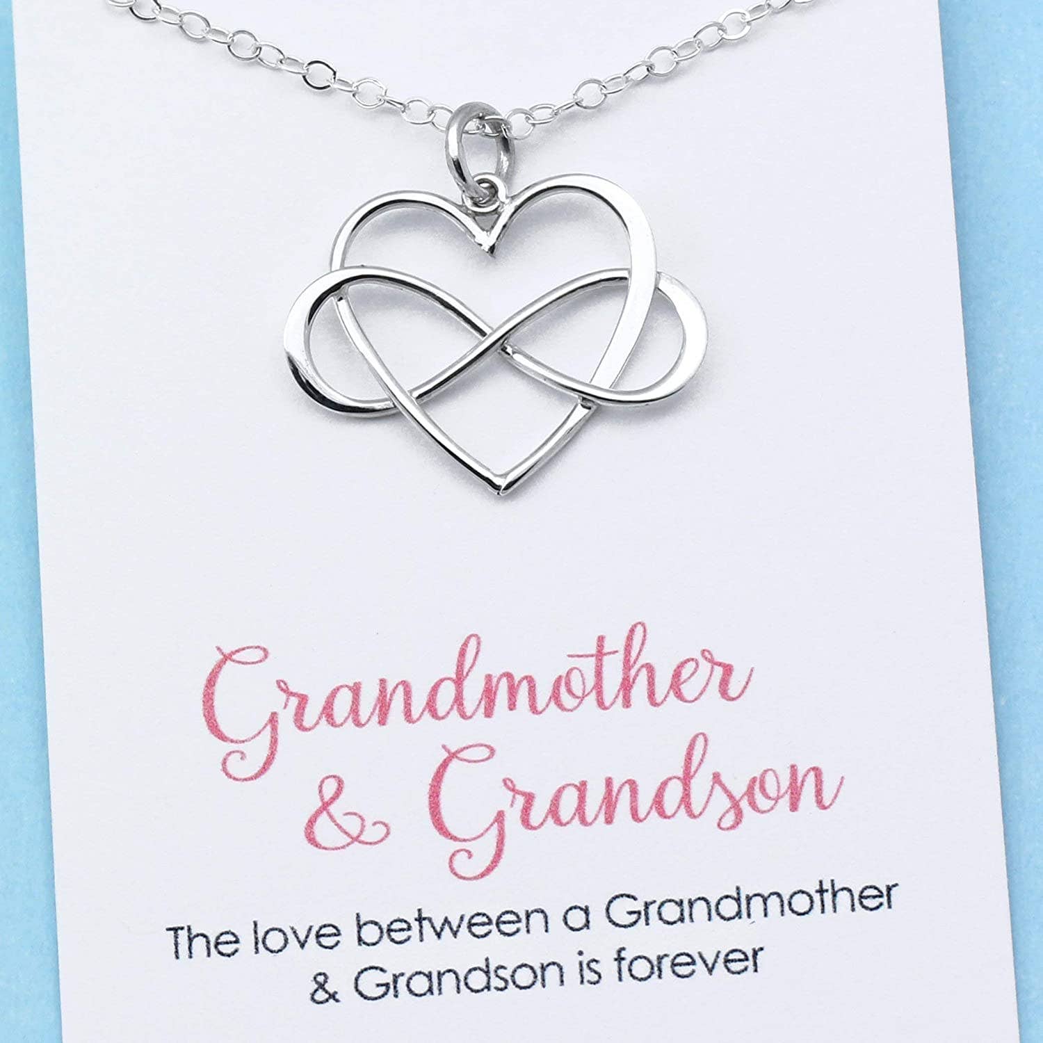 A Charmed Impression – wholesale Pendant/charm necklace – Gift for Grandma • Intentional Grandmother & Grandson Necklace • Infinity Heart Pendant • Sterling Silver • Infinite Love • Jewelry with Meaning6