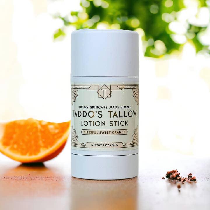 Taddo’s Tallow - Wholesale Solid Lotion - Blissful Sweet Orange Tallow Lotion Stick