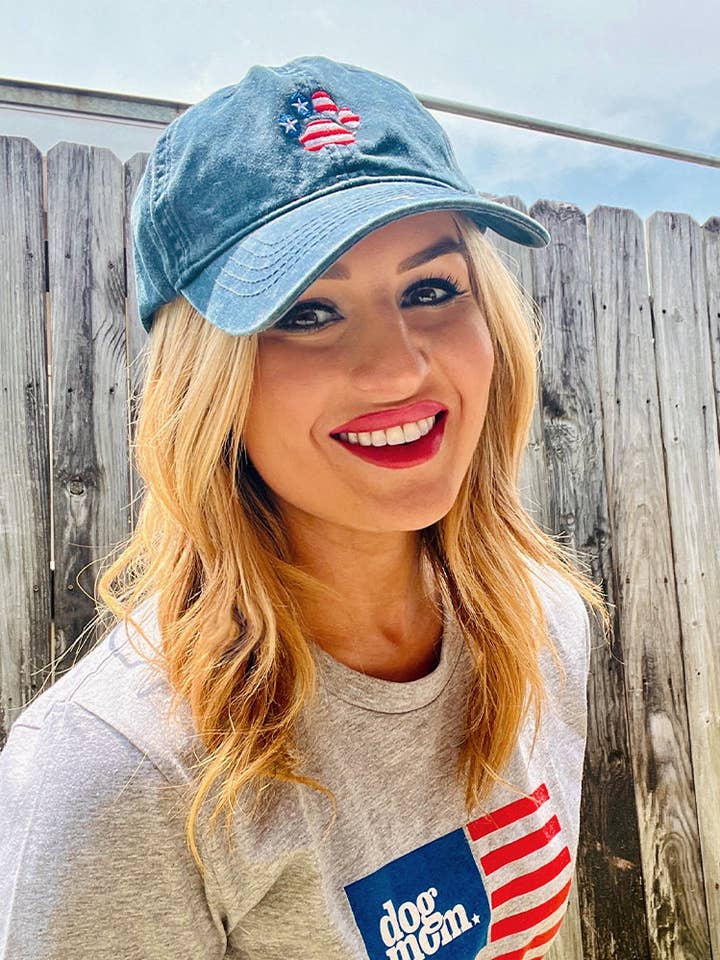 Patriotic Paw Print Hat for wholesale by PAWZ
