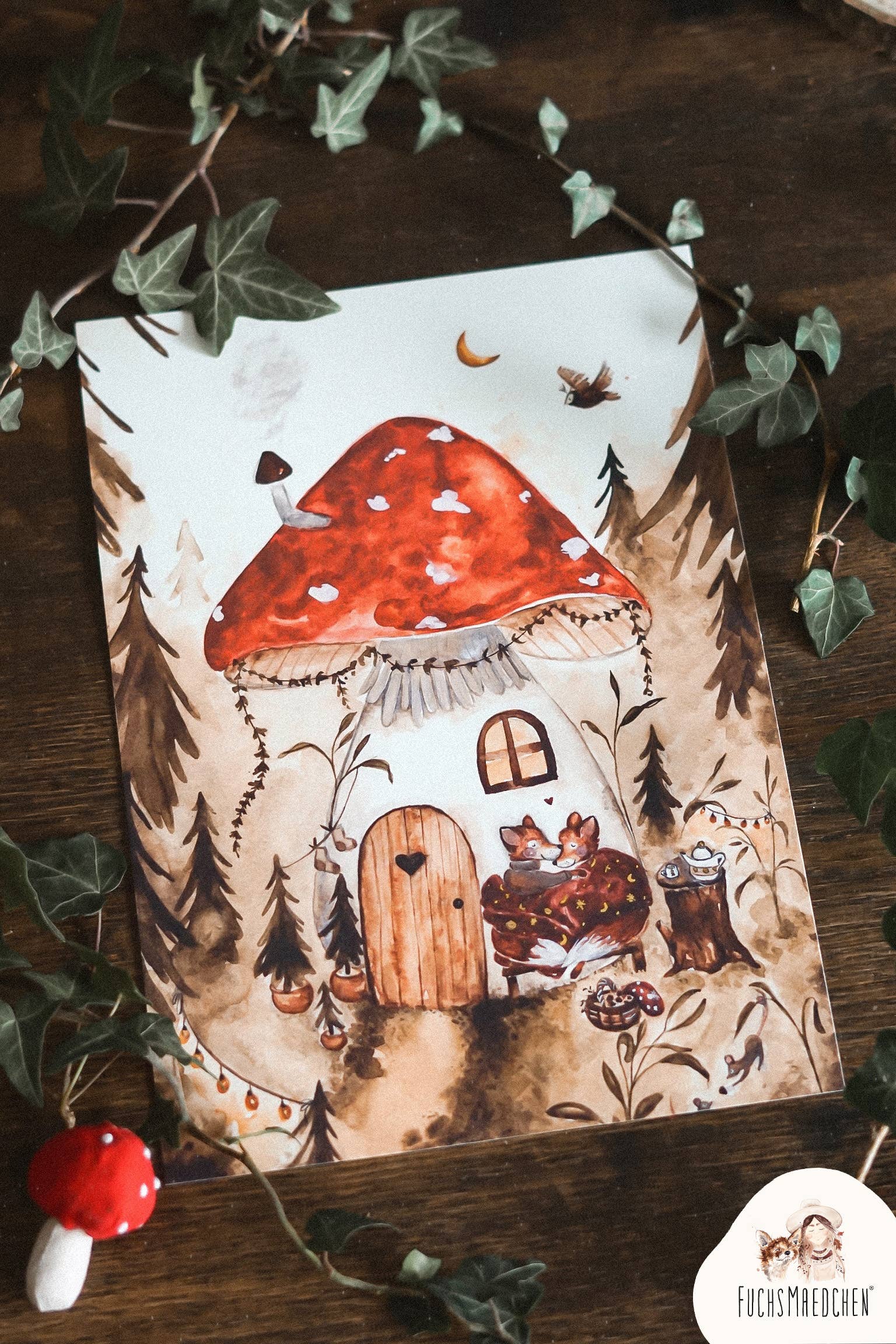 FuchsMaedchen - Wholesale Everyday Greeting Card - Greeting card mushroom house0