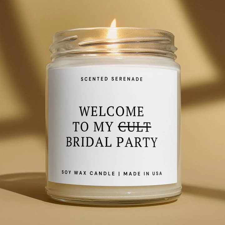 Cult Bridal Party Candle, Bridesmaid Proposal, Maid of Honor for wholesale by Scented Serenade