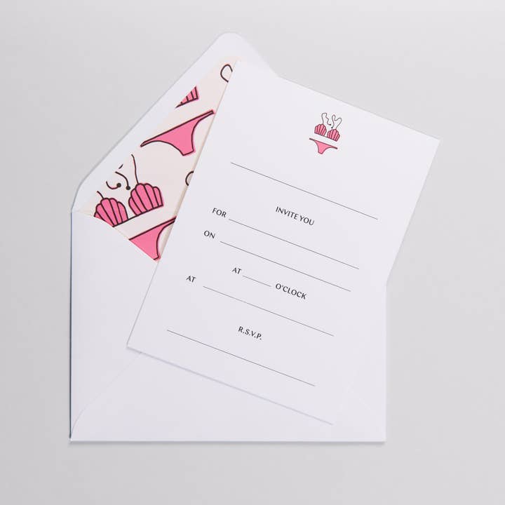 Tan Lines Invitations for wholesale by Dear Annabelle