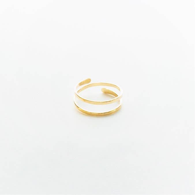 Forged Double Spiral Ring for wholesale by J. Mills Studio