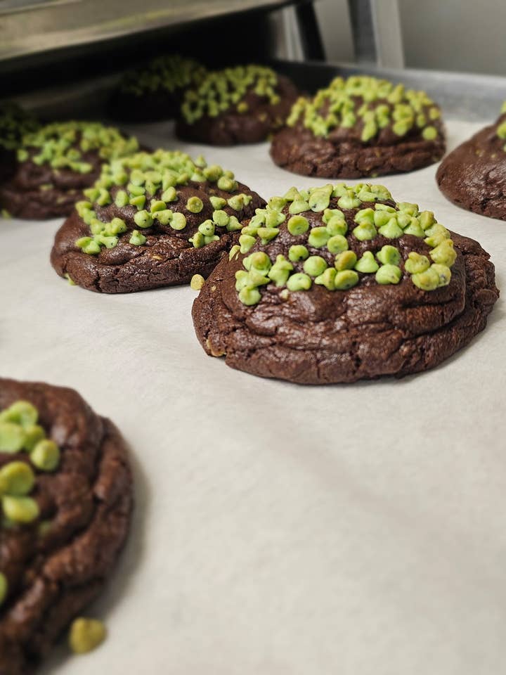 Limited Edition: Mint Chocolate Chip Cookie (No Barcode) for wholesale by My Big Fat Cookie