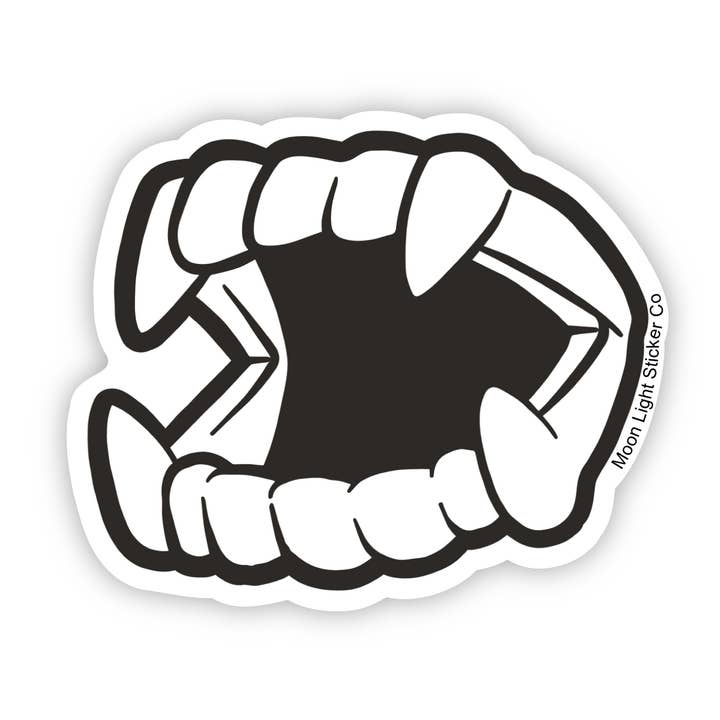 Moon Light Sticker Co - Wholesale Sticker - Fangs Sticker0