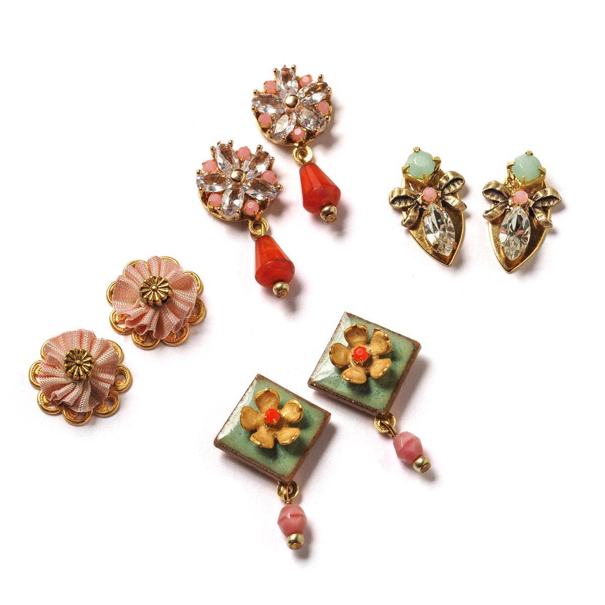 Elements Jill Schwartz - Vente Clous d'oreille - Ensemble de clous Jardin Magique1