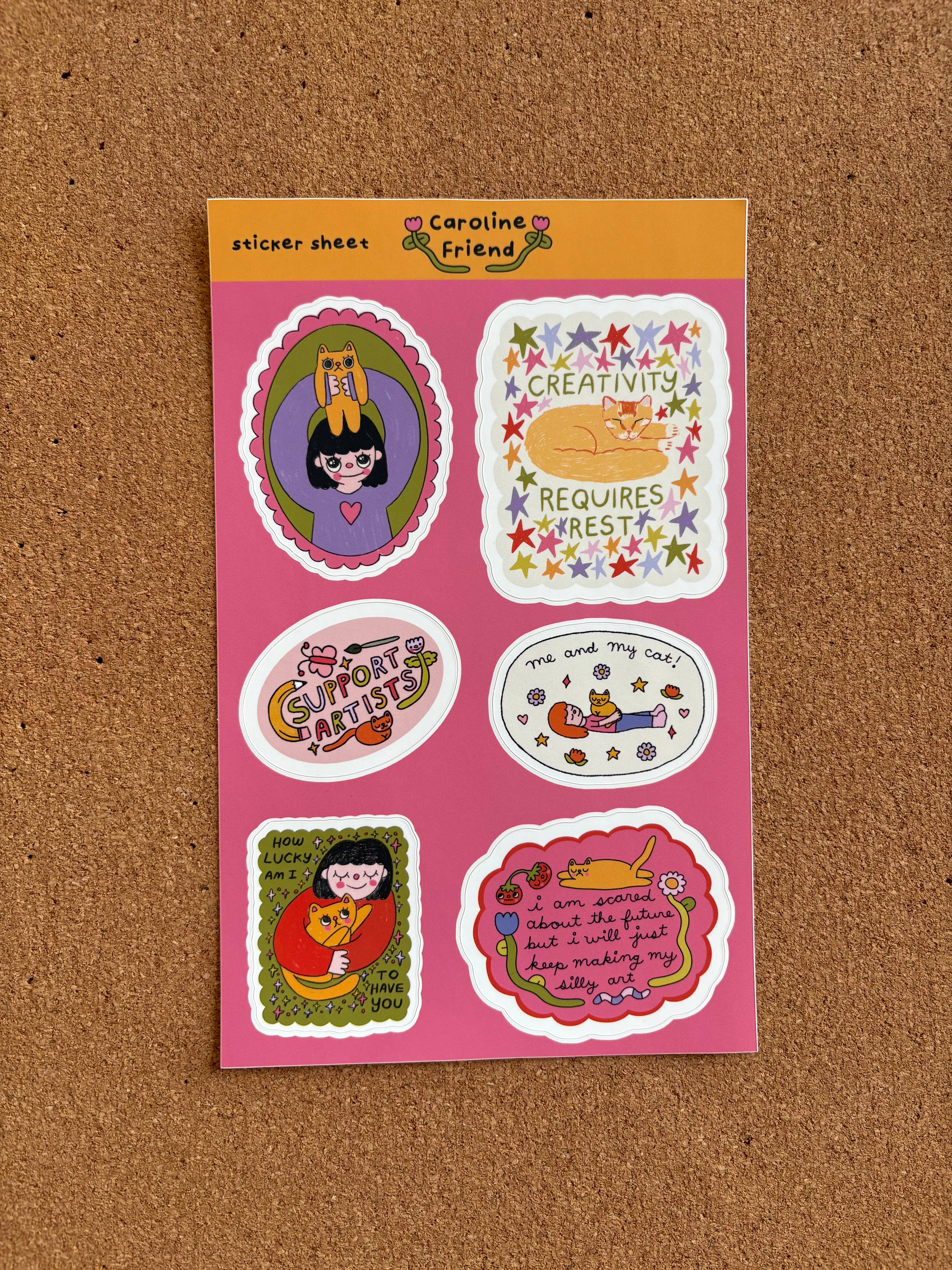 Caroline Friend Art - Wholesale Sticker - Cute Sticker Sheet2