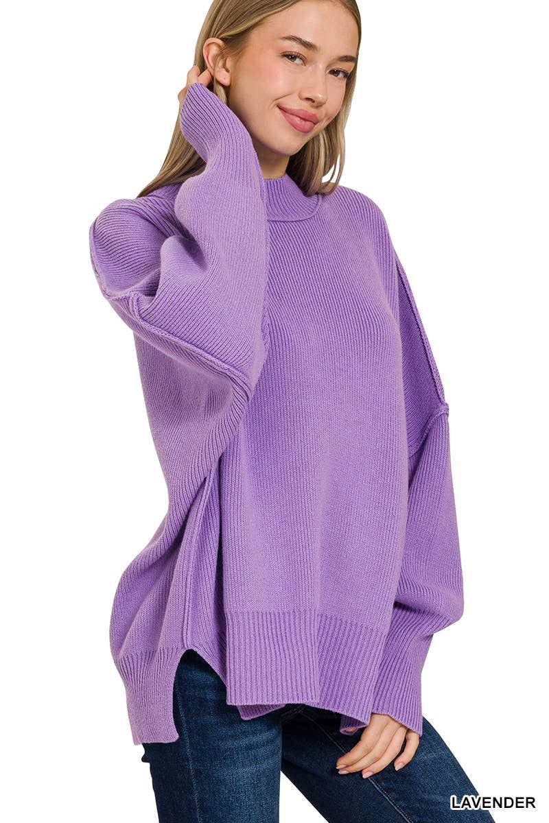 42POPS – wholesale Pullovertröja - Dam – ...._ SI-25416 SIDOSPRÄCKAD ÖVERSTOR TRÖJA1