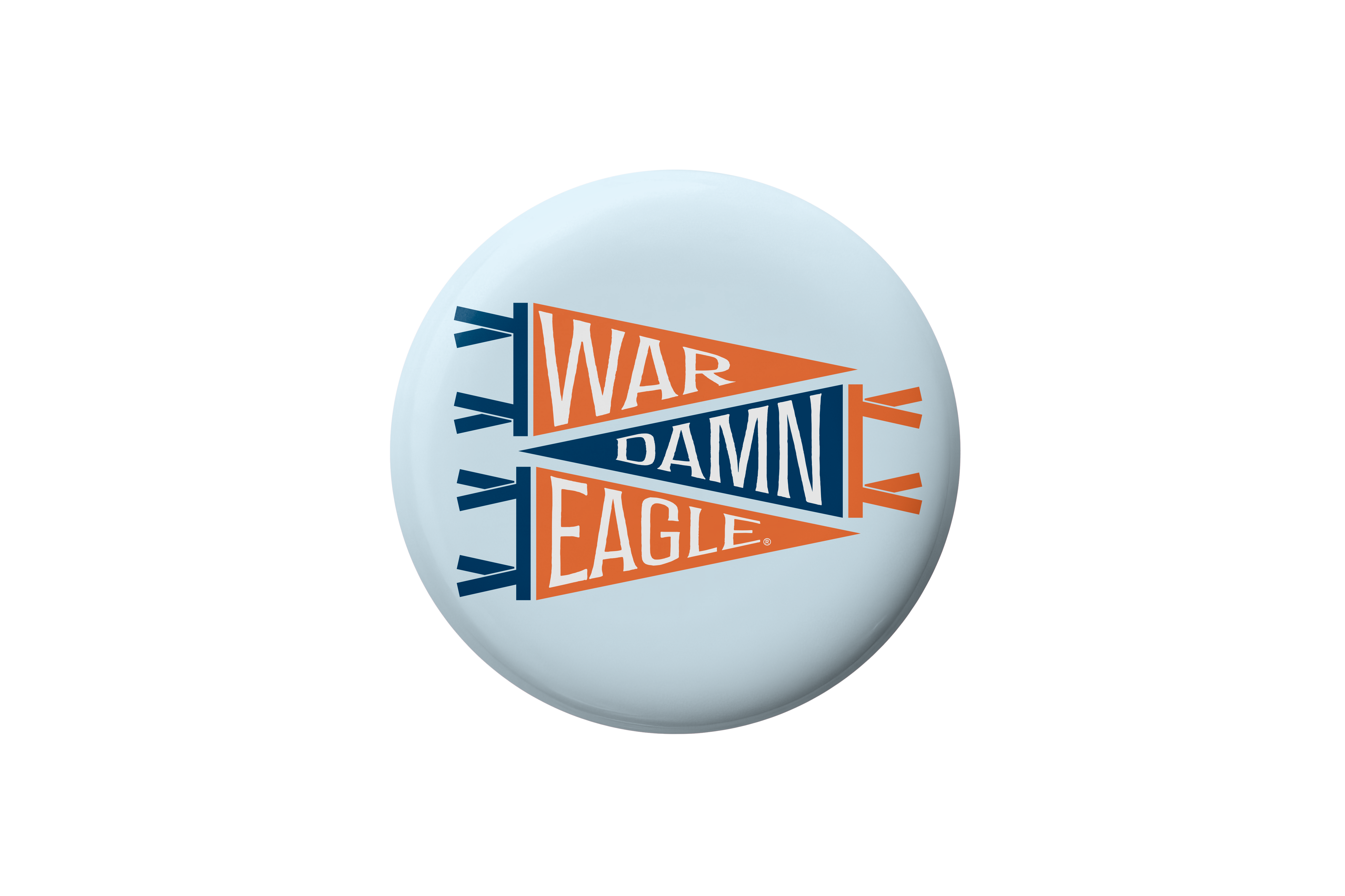 Cute As A Button - Wholesale Lapel Pin/Button - Auburn War Damn Eagle Pennant Flags Button2