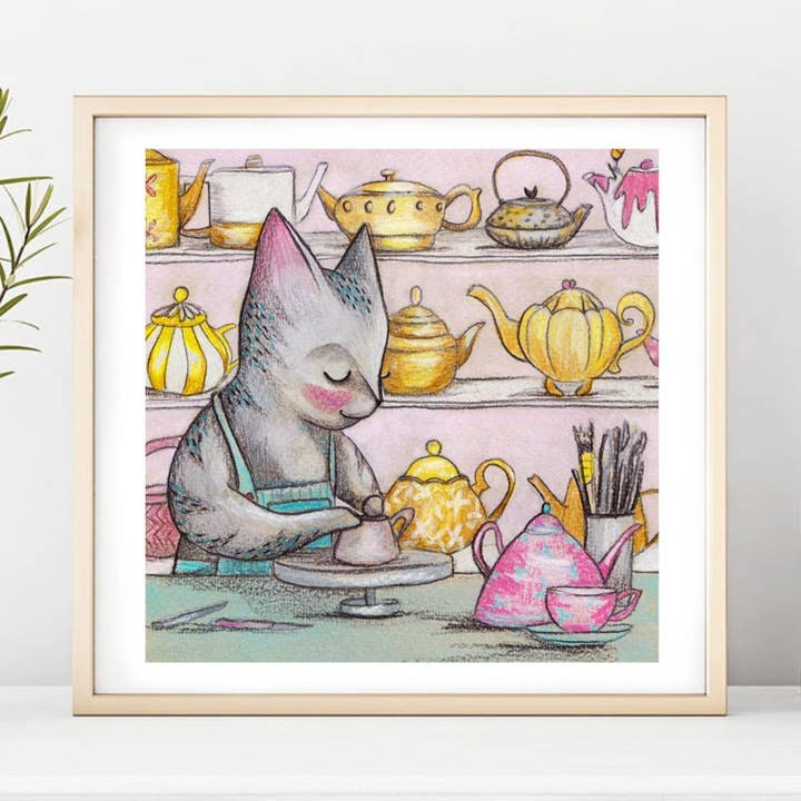 Cat potter print for wholesale by Miss Ella