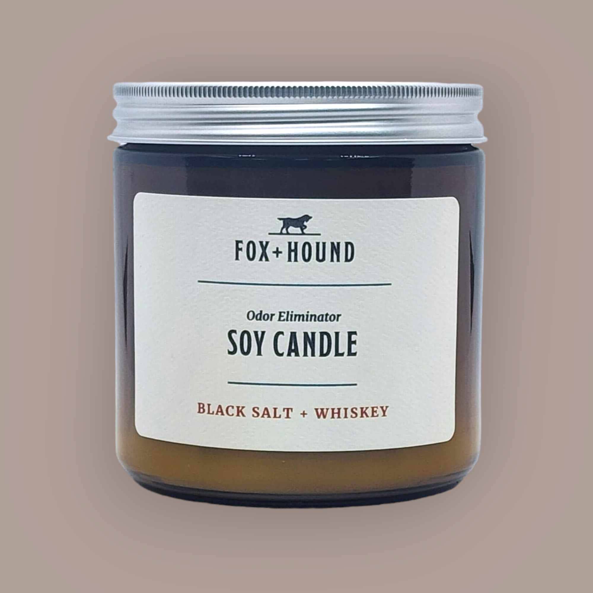 Fox + Hound - Wholesale Jar/Filled Candle - CANDLE "BLACK SALT & WHISKEY" FOX + HOUND ODOR-ELIMINATOR