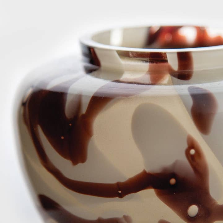 House of Roya Ltd – Großhandel Vasen – Posy-Vase in geräuchertem Alabasternebel2