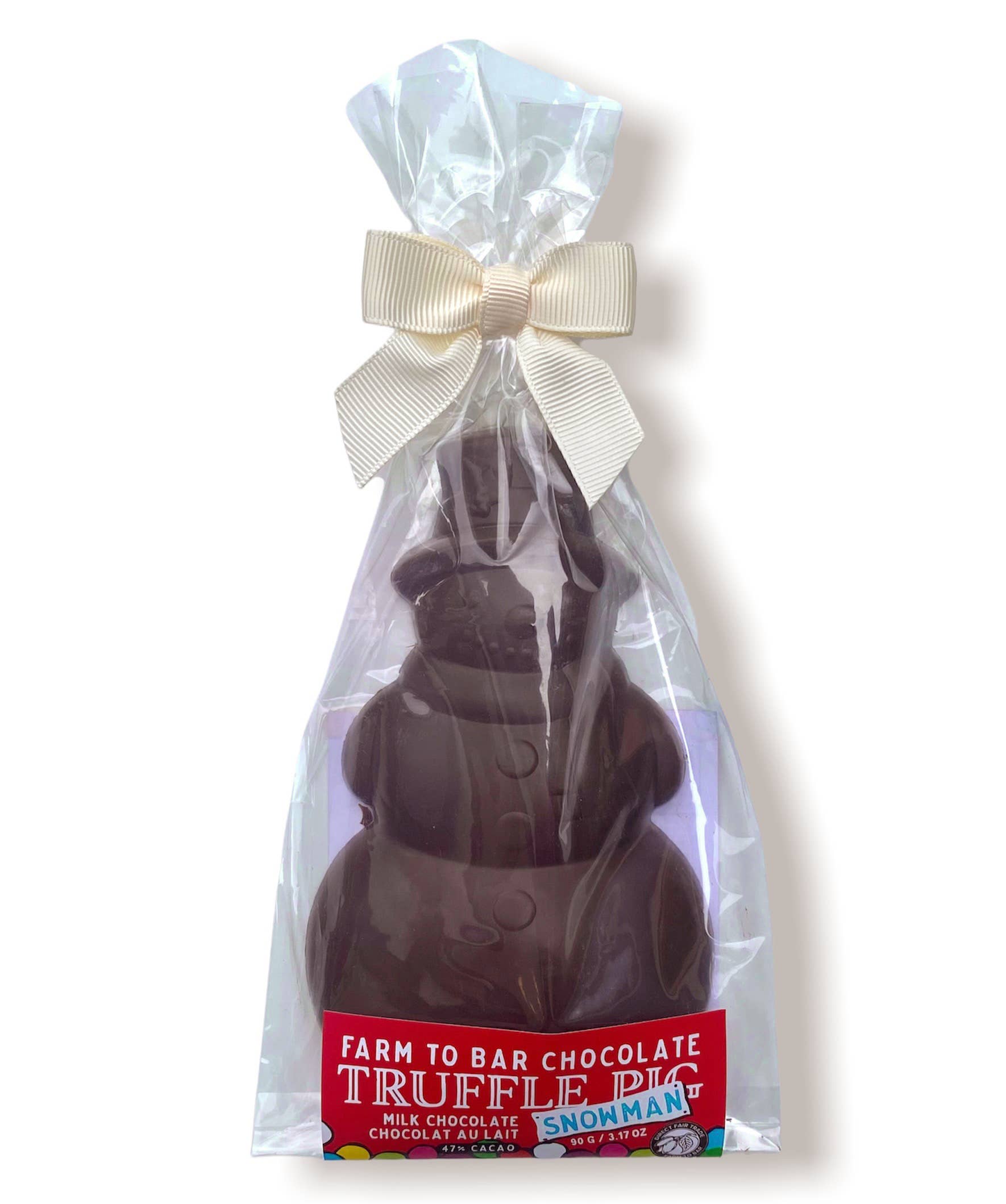 Truffle Pig - Vente Chocolat - Bonhomme de neige solide au chocolat au lait à 47 % de cacao1