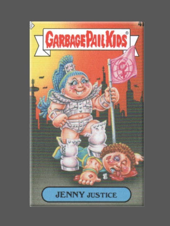 VUILNISBAK KIDS, Jenny Justice, Magnet, Knoppen, GPK voor wholesale door Ba Ba Buttons