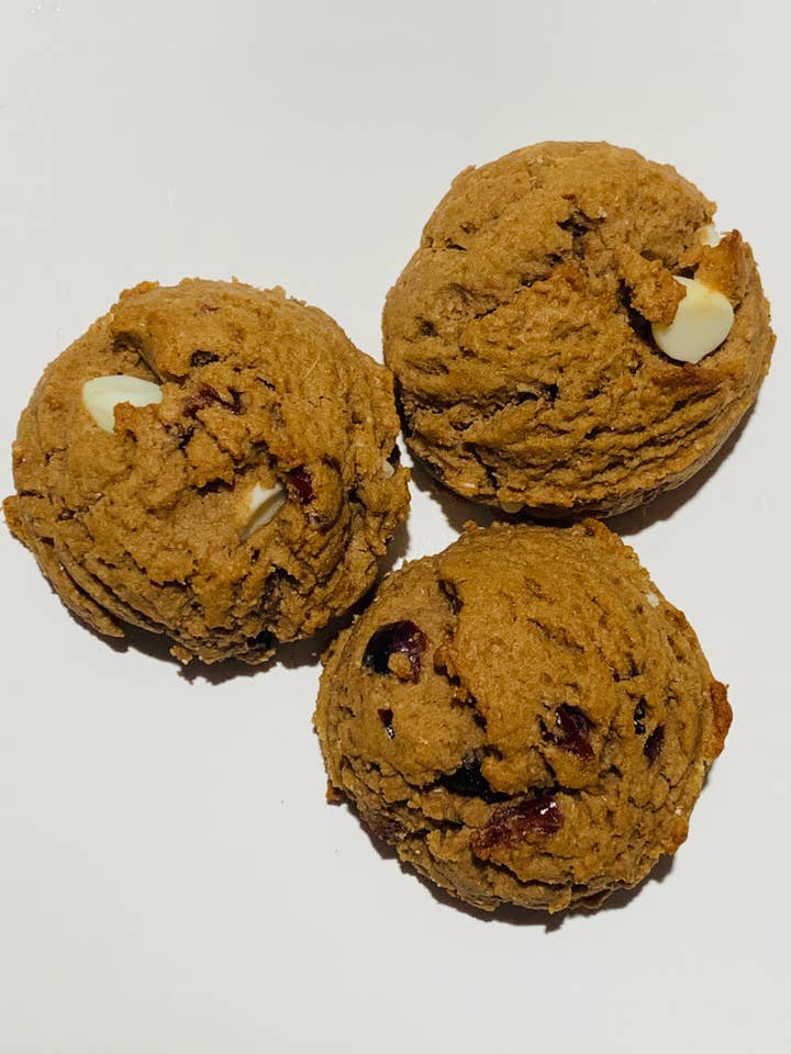 Cranberry Vanilla Cakeballs for wholesale by The Blue Cerebus Dog Bakery