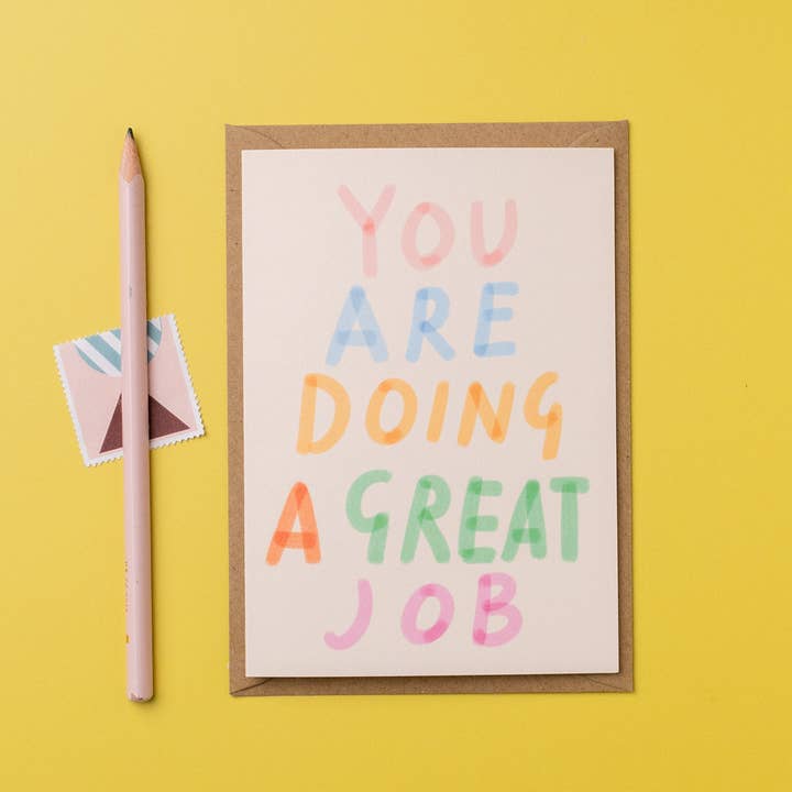 Tarjeta de ánimo: Estás haciendo un gran trabajo. para venta al por mayor de Letterbox Lane