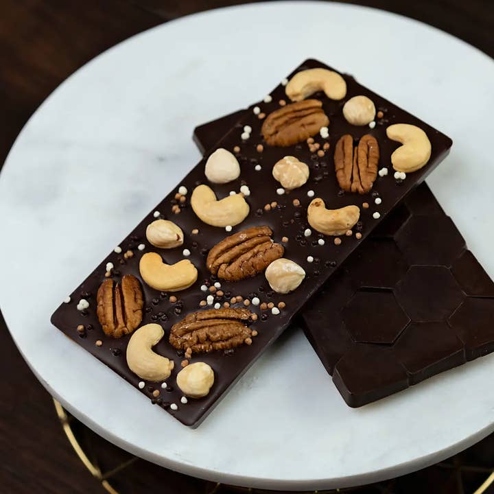 Nuts Dark Premium Chocolate Bar for wholesale by WOW Bouquet