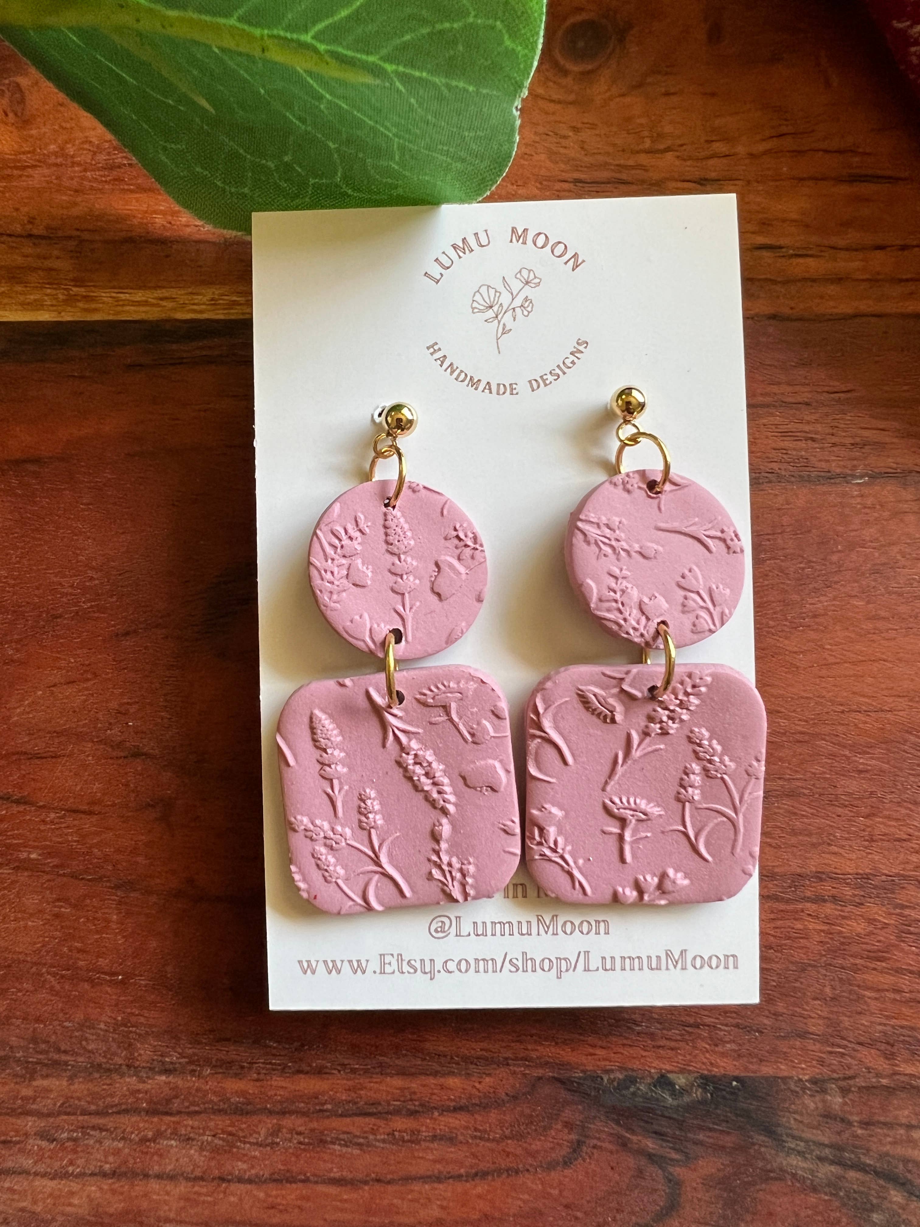 Lumu Moon Handmade Designs - Vente Boucles d'oreilles pendantes - Boucles d'oreilles Loving Wildflower2