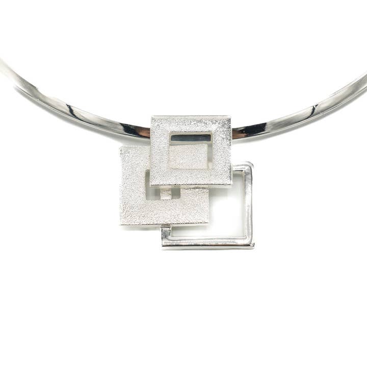 Polished intersected square choker for wholesale by KLK