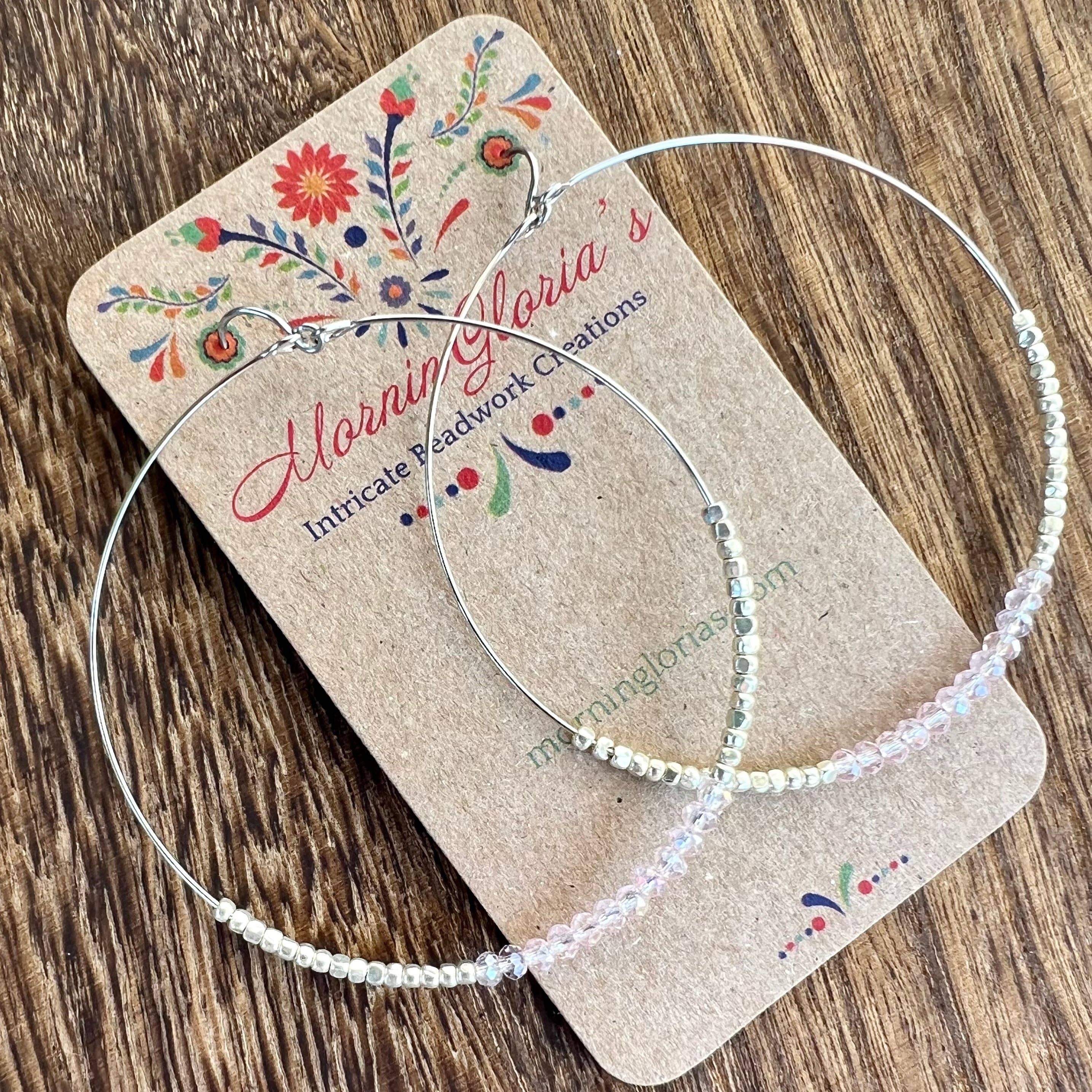 MorninGloria's - Wholesale Hoop Earrings - Crystal Beaded Hoop Earrings20