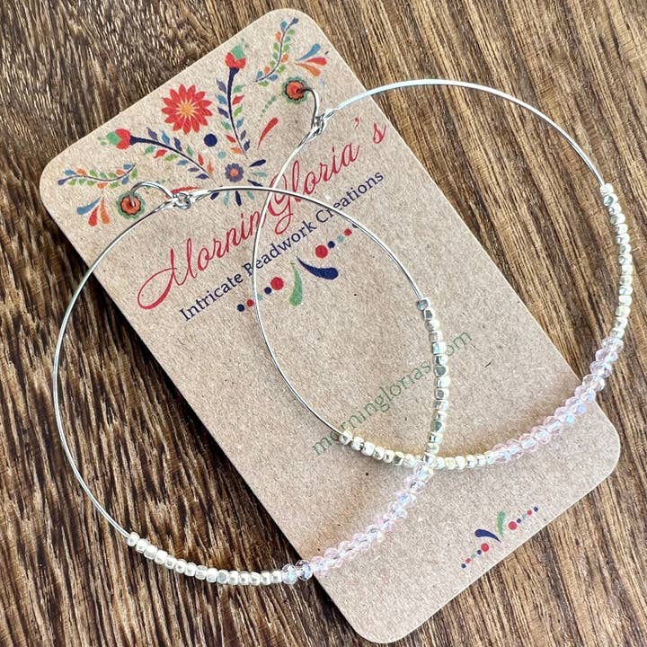 MorninGloria's - Wholesale Hoop Earrings - Crystal Beaded Hoop Earrings20