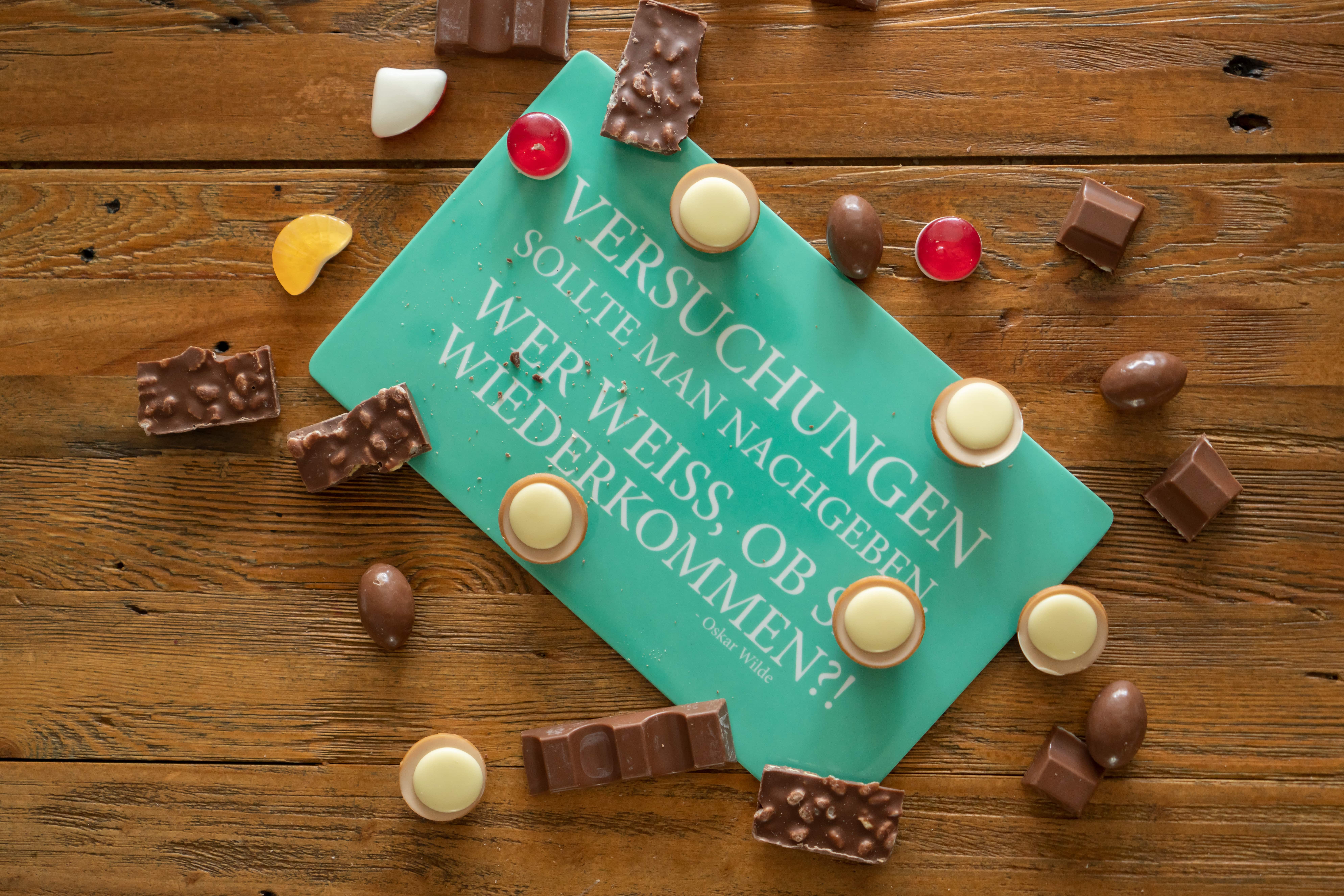 17;30 - Wholesale Cutting Board - Breakfast board “TEMPTATIONS SHOULD YOU GIVE IN, WHO KNOWS WHETHER THEY WILL COME BACK”