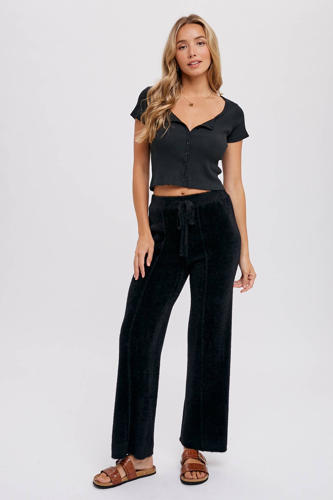 Bluivy - Wholesale Lounge Sweatpants/Joggers - Women's - FUZZY KNIT LOUNGE PANTS37