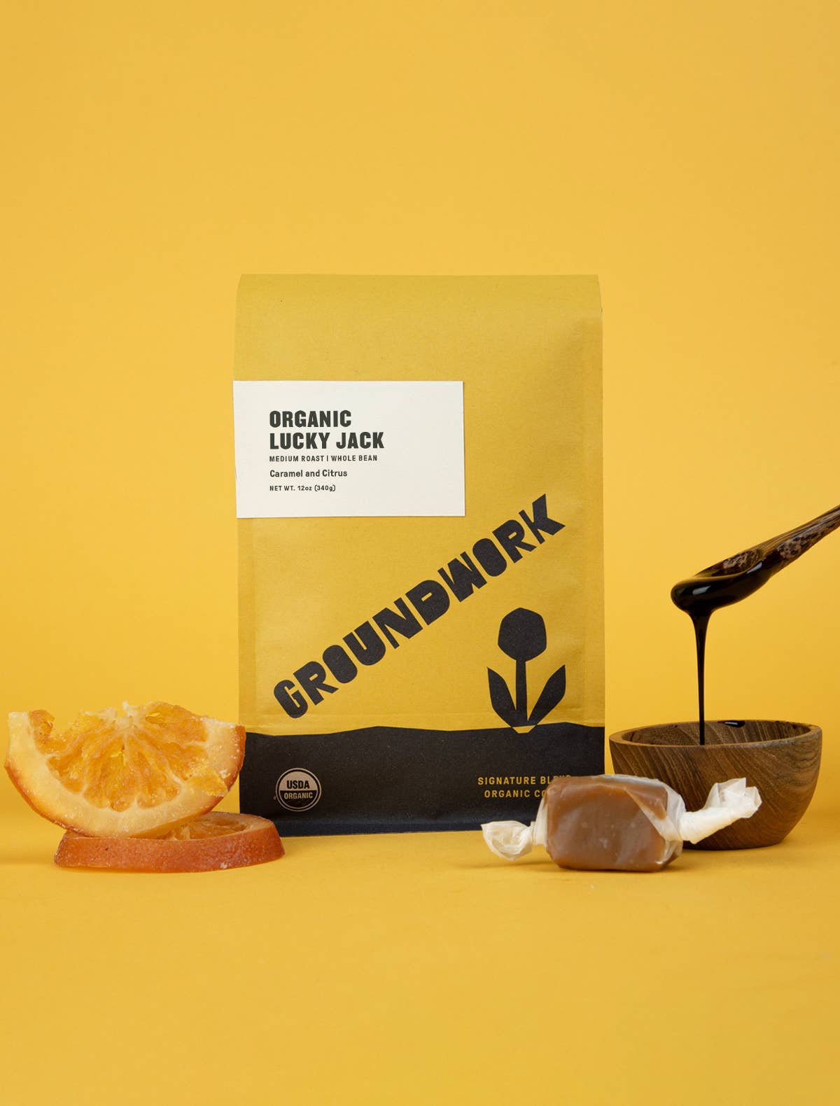 Groundwork Coffee Roasters - Wholesale Ground Coffee - Lucky Jack - Organic Medium Roast1