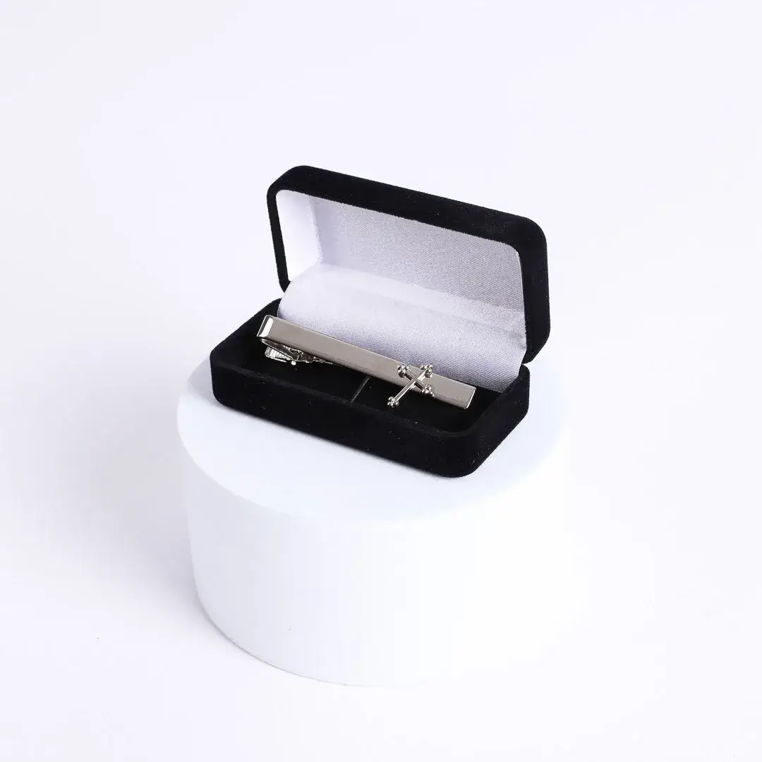 Swanson Christian Products - Wholesale Lapel Pin/Button - Tie Bar Cross Silver2