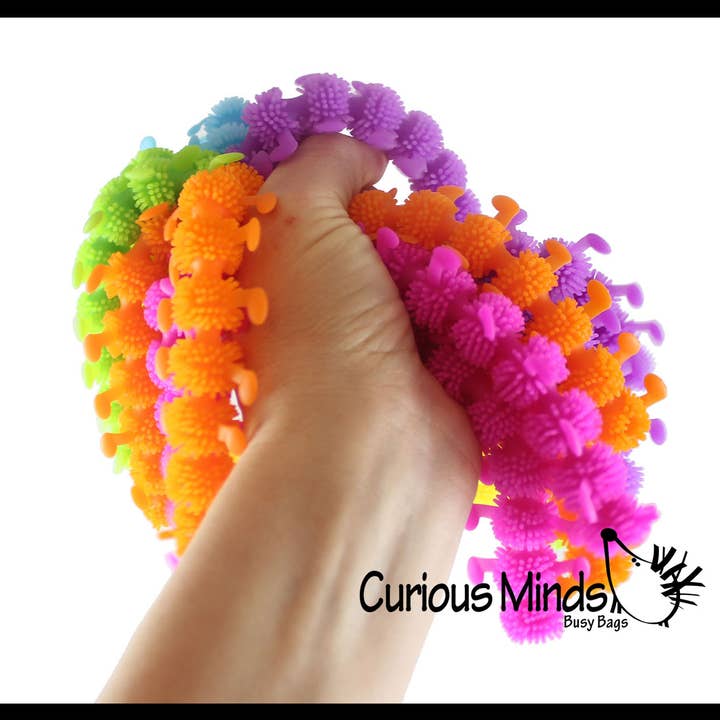 Curious Minds Toys – wholesale Fidget Toy - Barn – 1 stretchiga Caterpillar Animal Puffer stretchiga nudelleksaker -4