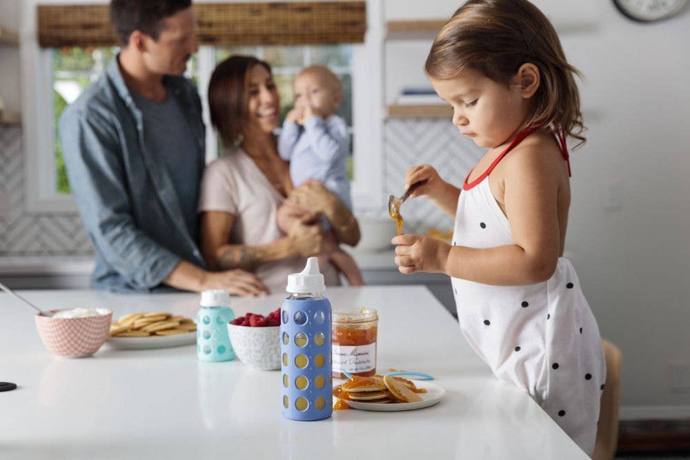 Mint Blanket Blueberry Kale 6 Glass Bottle Baby Starter Kit for wholesale on Faire4