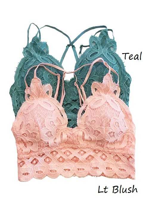 Vanilla Monkey – wholesale Bralette - Dam – Plus size spets-bralette med vågformad kant och justerbara axelband12