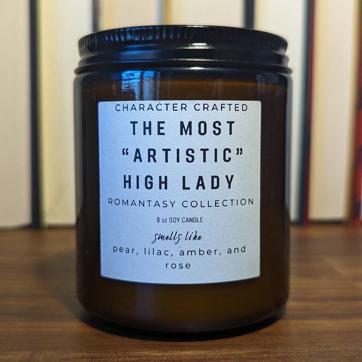 Bougie inspirée d'un livre - La bougie de soja la plus artistique de High Lady pour la vente par Character Crafted
