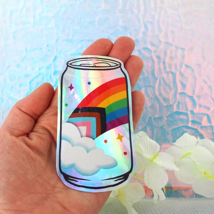 Queer Pride Soda klistermærker for engroshandel hos Wild Fancy Design