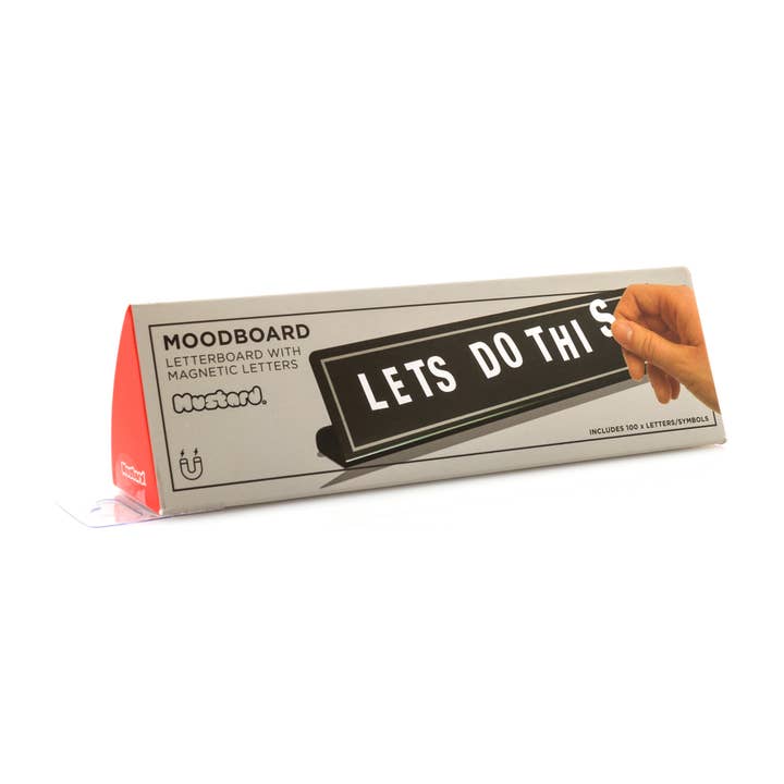 Mustard - Wholesale Desk/Tabletop Sign - Moodboard Black
