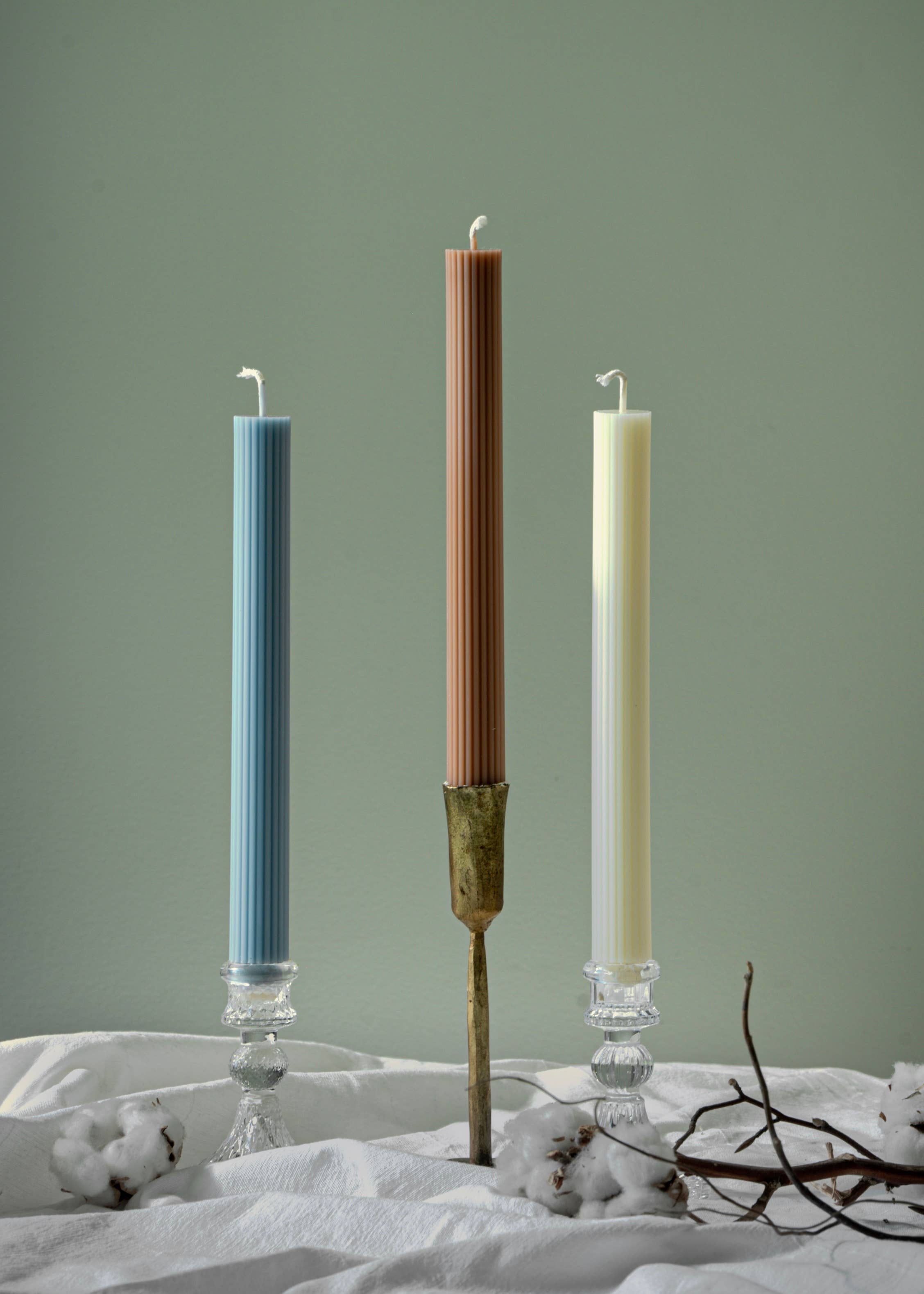 ZOETSTUDIO - Wholesale Tapered Candle/Candlestick - Ribbed Thick Taper | Beeswax & Soy Wax8