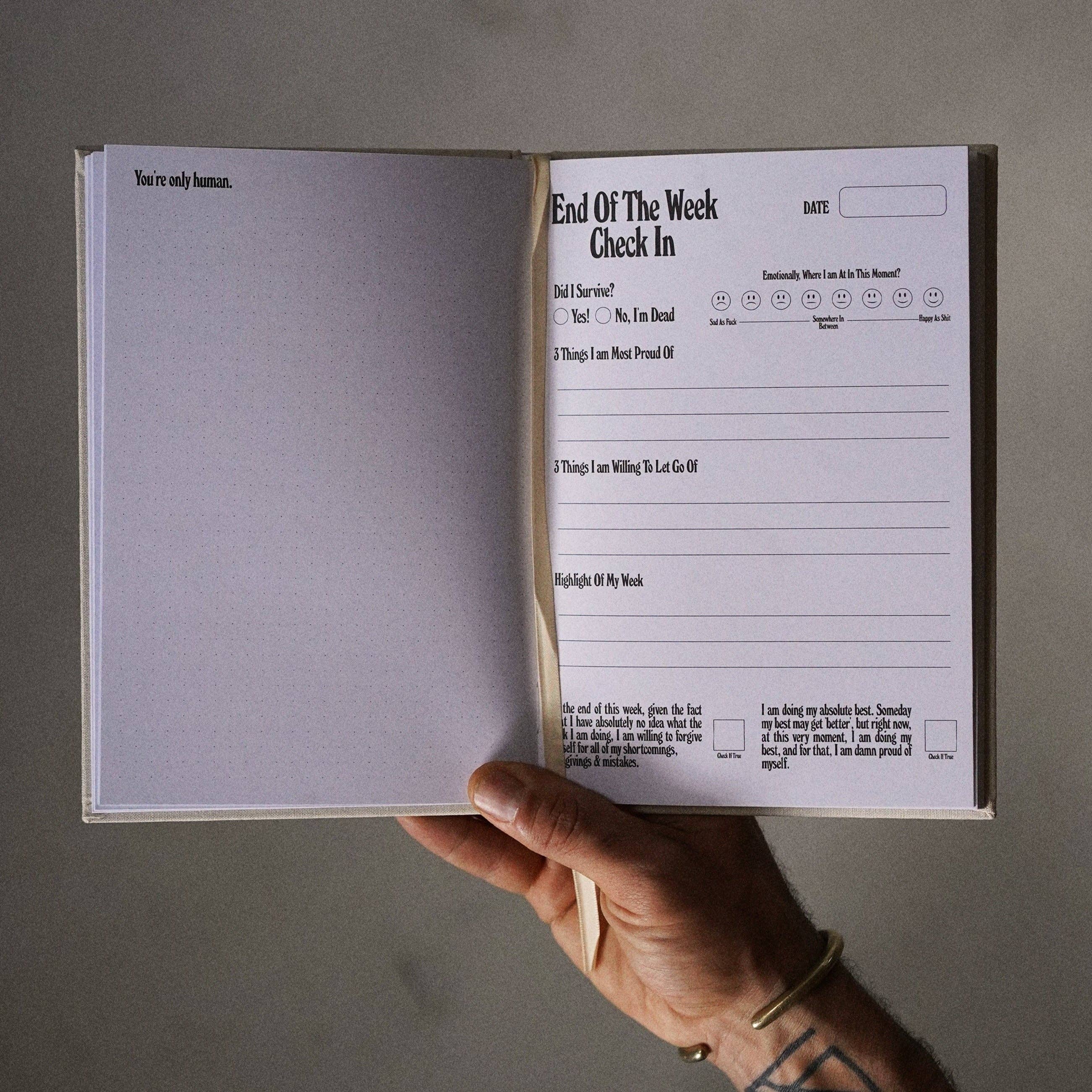 Real Fun, Wow! - Wholesale Journal/Diary - 'No Idea' Linen Bound Journal2