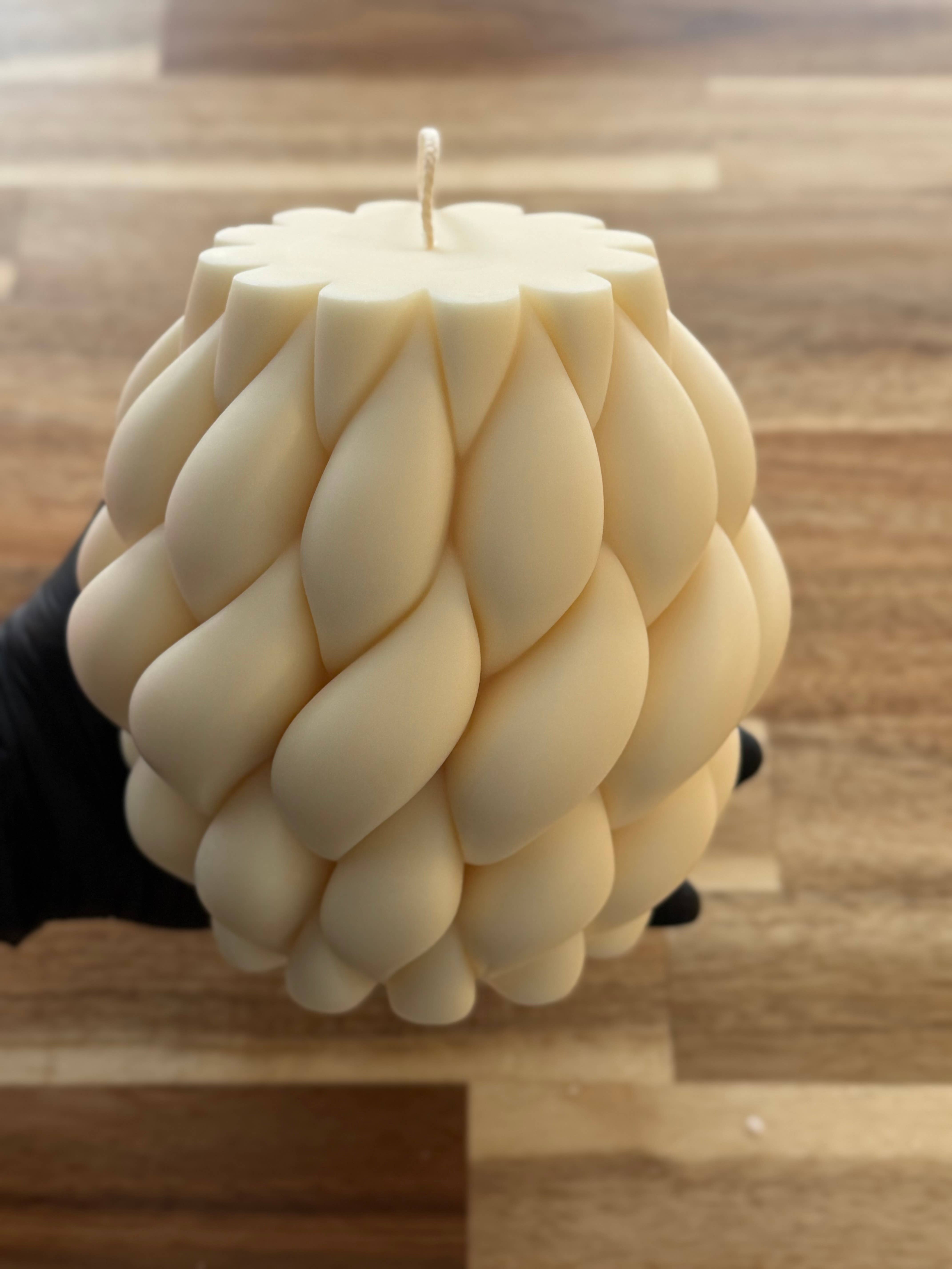 Dolce Cuore Candles – Velas de decoração por atacado – Vela Tricotada, Vela Torcida, Centro de Mesa, Feito à Mão9