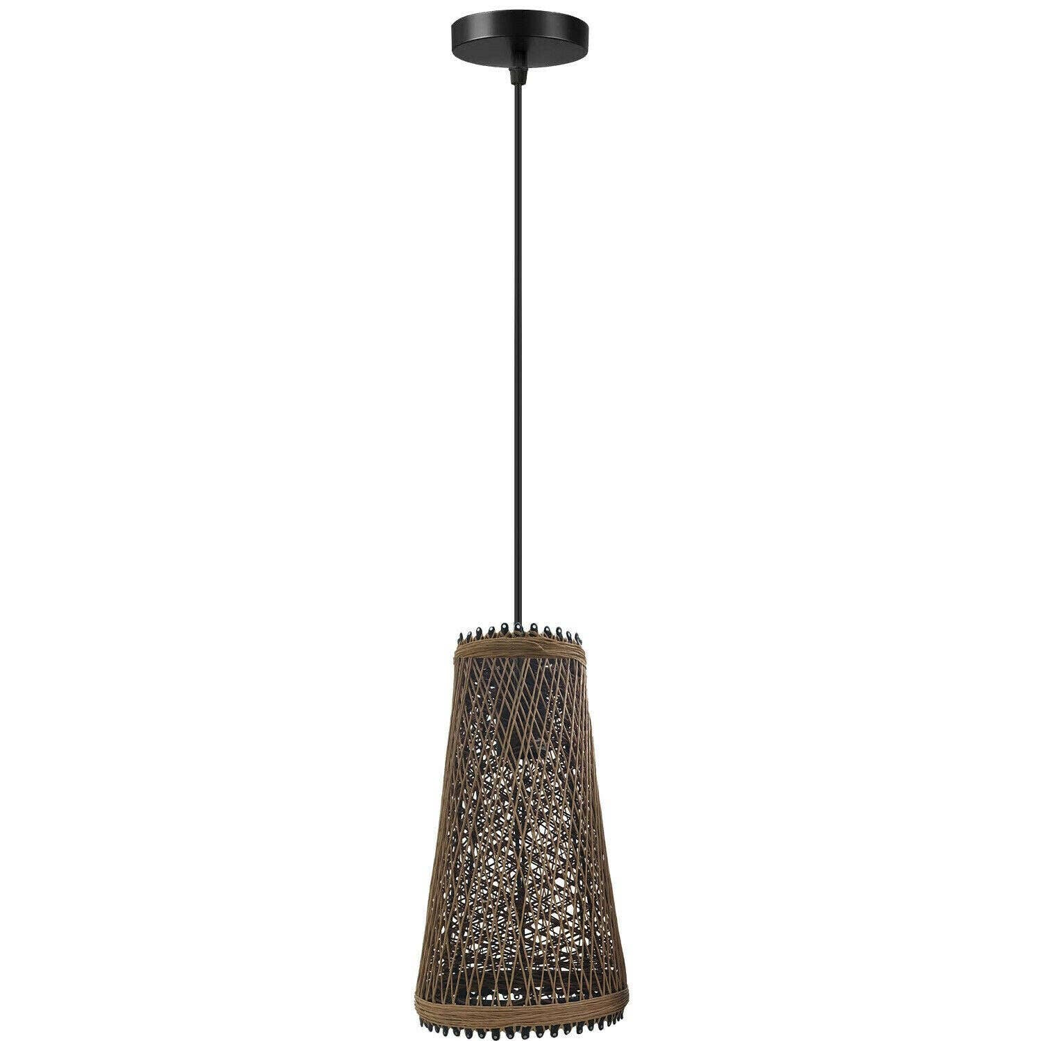 Ledsone - Wholesale Chandelier/Hanging Light - Modern Wicker Rattan Basket Style Ceiling Pendant Light0