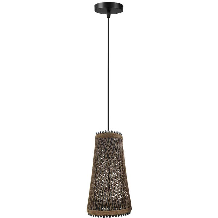 Ledsone - Wholesale Chandelier/hanging light - Modern Wicker Rattan Basket Style Ceiling Pendant Light Shade~19611