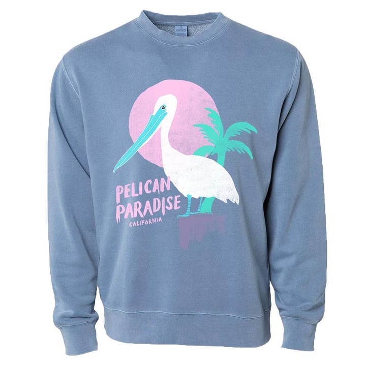 Pelican Paradise Light Blue Sweater for wholesale by State Bliss