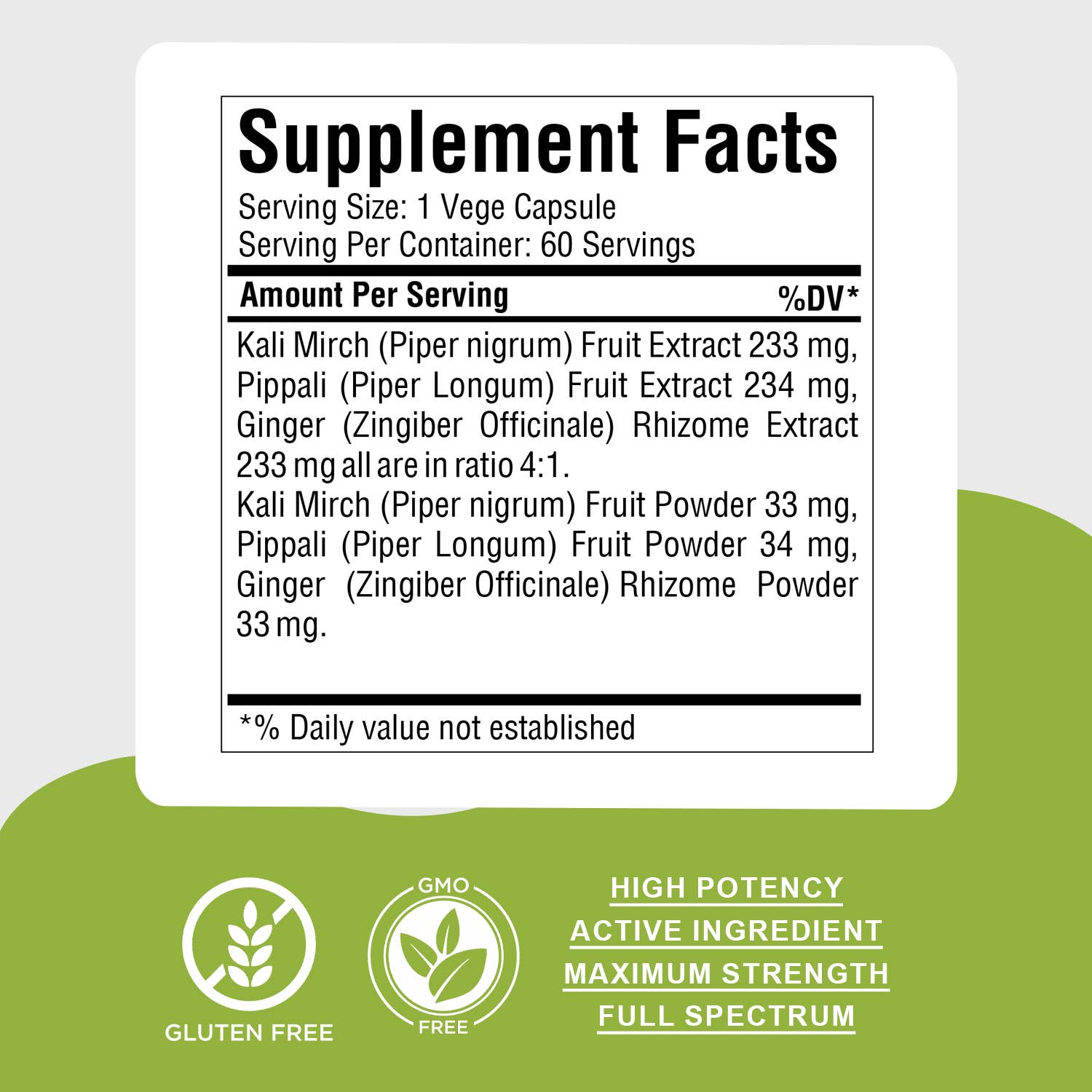 HerbsForever - Vente Supplément oral/vitamine - Complément à base de plantes ayurvédiques Trikatu 60 capsules végétales 800 mg2