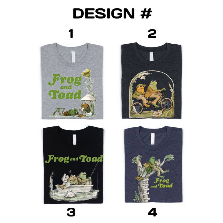 Boho Bloom Emporium - Wholesale Screen Printed T-Shirt - Women's - Frog And Toad Shirt, Book Reading Shirt 1