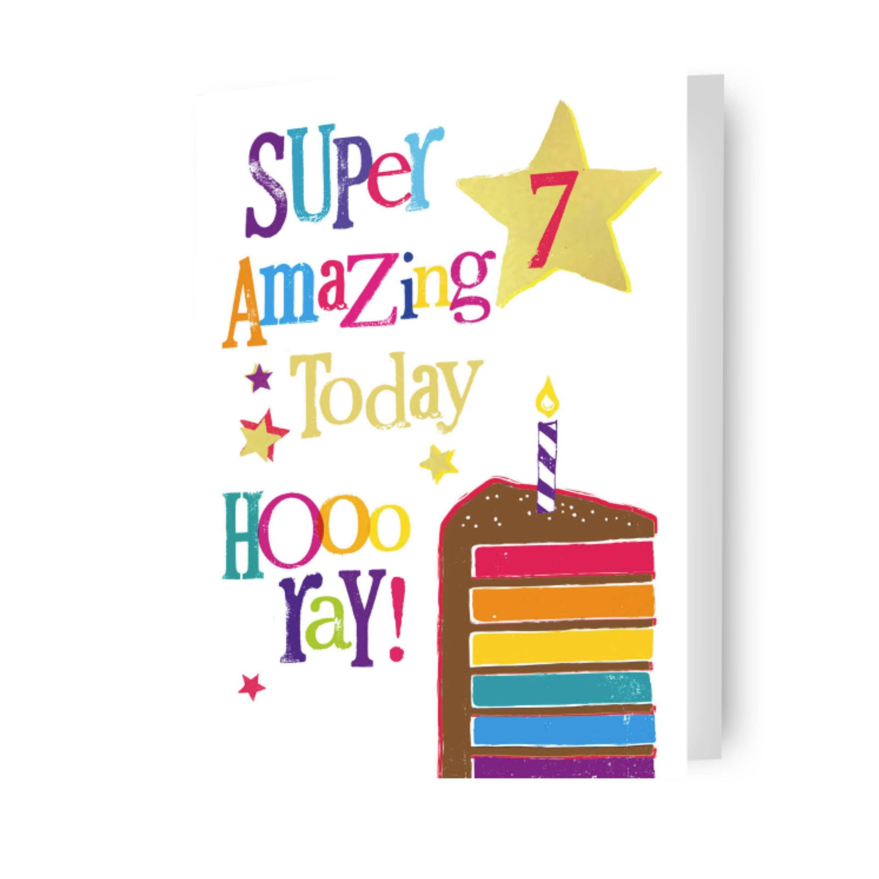 Danilo Promotions Ltd – wholesale Birthday card – Brightside Age 7 Birthday Card