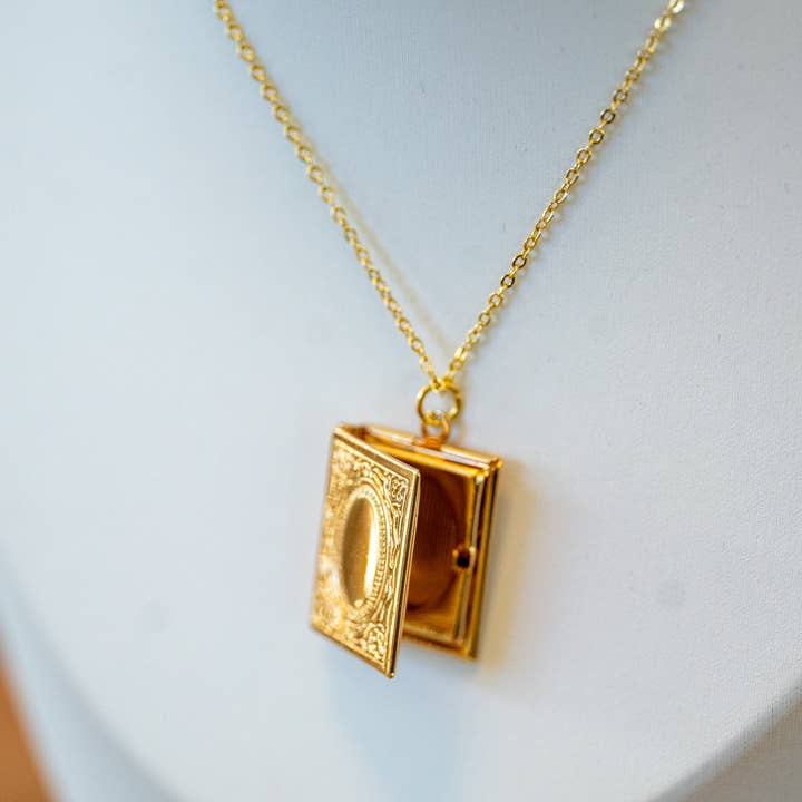 Book Locket for wholesale by Bluebird & Co.