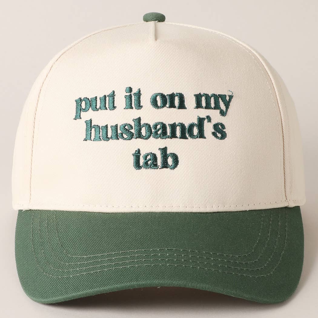 Fashion City - Wholesale Baseball Cap - Women's - put it on my husband's tab Embroidery Canvas Cap6