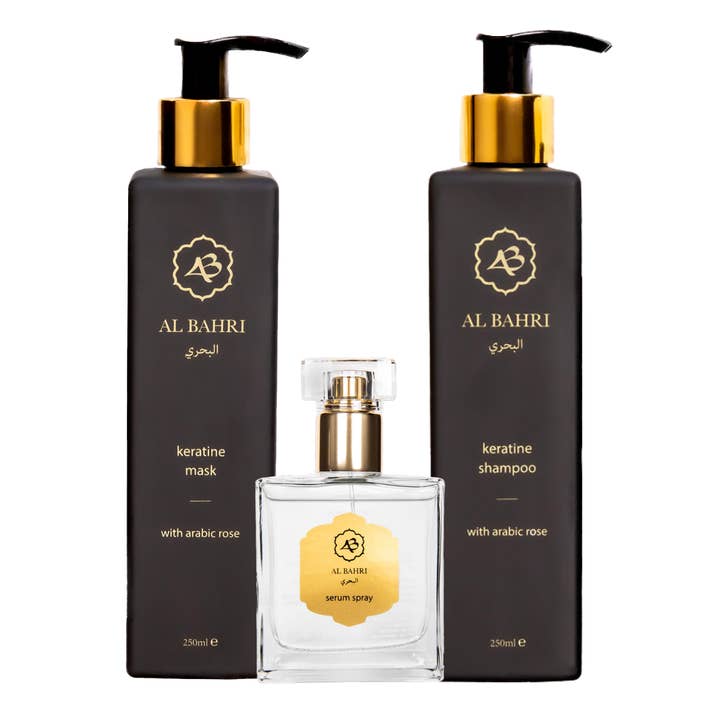 Keratin shampoo & mask + hair serum spray for wholesale by Albahri